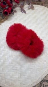 Kırmızı Peluş Saç Lastiği 2'li